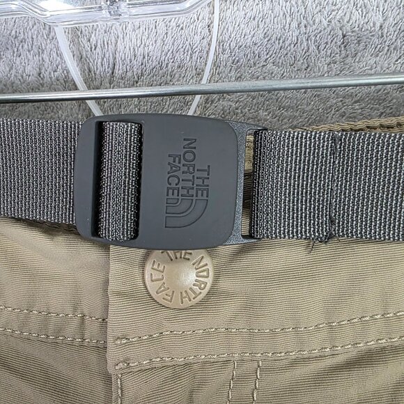 Mens North Face Beige Convertible Cargo Pants 100% Nylon Belted Side Zip XXL - Picture 3 of 12